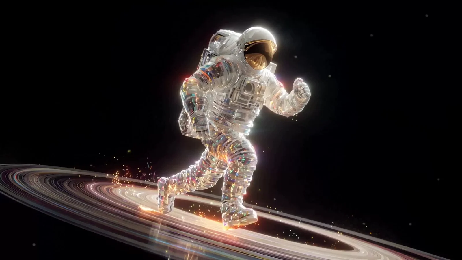 Un'altra immagine dal sito ufficiale Wan, che mostra una scena a tema spaziale.